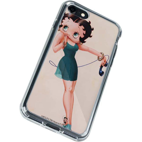 Betty Boop On the Phone iPhone SE (2nd & 3rd Gen) Clear Case