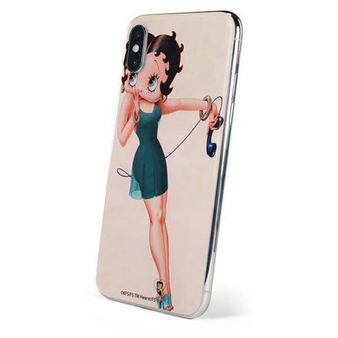 Betty Boop On the Phone iPhone X Skin