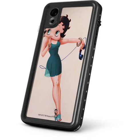 Betty Boop On the Phone iPhone XR Waterproof Case