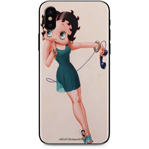 Betty Boop On the Phone iPhone XS Skin