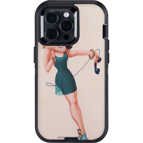 Betty Boop On the Phone Otterbox Defender iPhone Skin