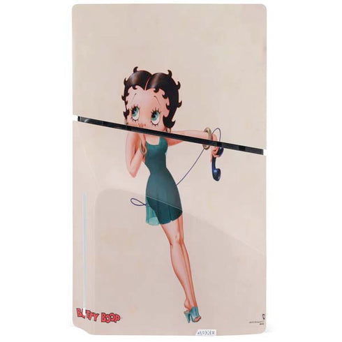Betty Boop On the Phone PS5 Slim Disk Console Skin