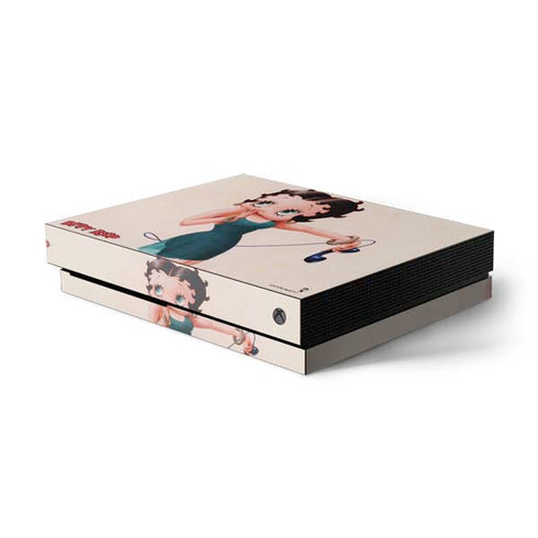 Betty Boop On the Phone Xbox One X Console Skin