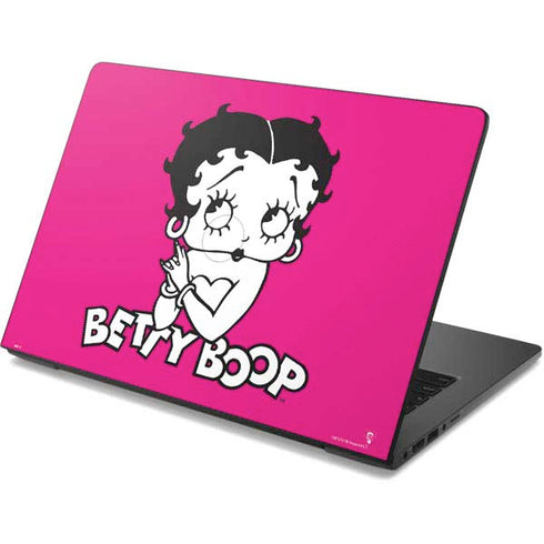 Betty Boop Pink Background Dell Chromebook Skin