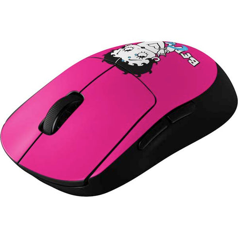 Betty Boop Pink Background G Pro Wireless Gaming Mouse Skin