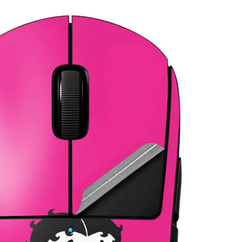 Betty Boop Pink Background G Pro Wireless Gaming Mouse Skin