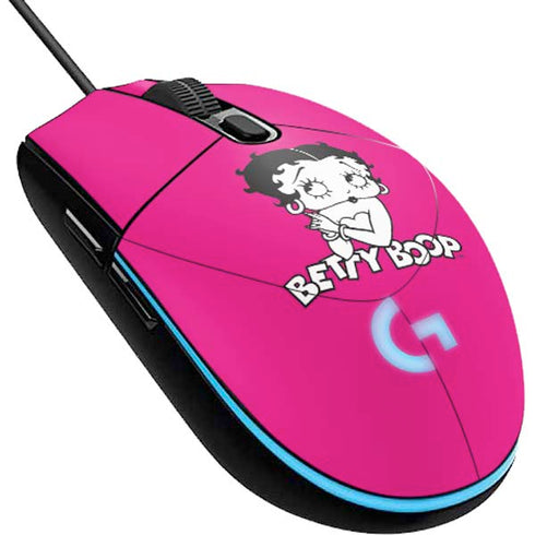 Betty Boop Pink Background G203 Prodigy RGB Wired Gaming Mouse Skin