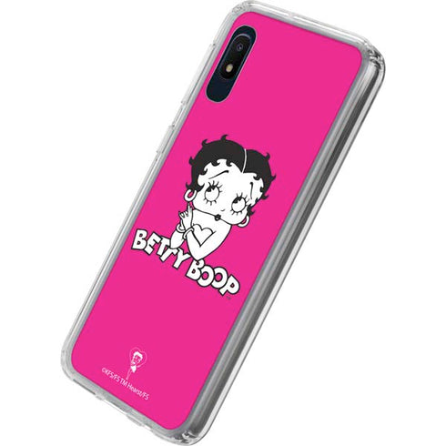 Betty Boop Pink Background Galaxy A10e Clear Case