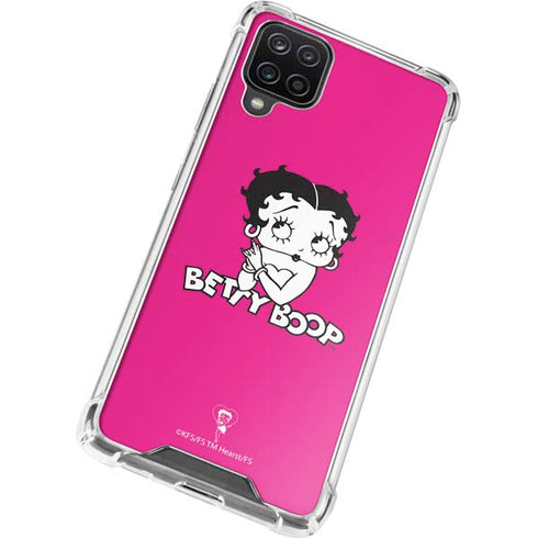 Betty Boop Pink Background Galaxy A12 Clear Case