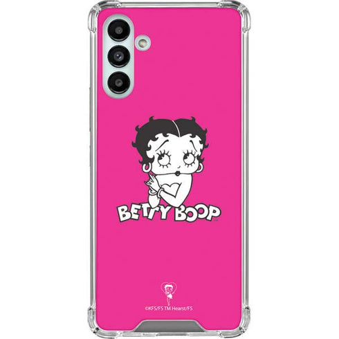 Betty Boop Pink Background Galaxy A13 5G Clear Case