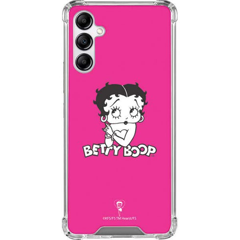 Betty Boop Pink Background Galaxy A14 5G Clear Case