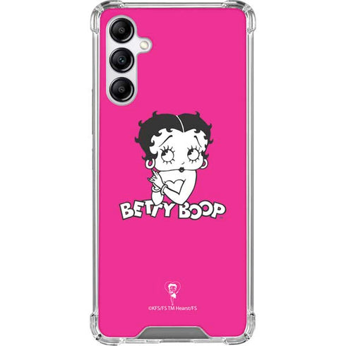 Betty Boop Pink Background Galaxy A15 5G Clear Case