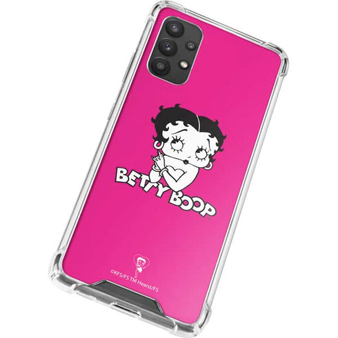 Betty Boop Pink Background Galaxy A32 5G Clear Case