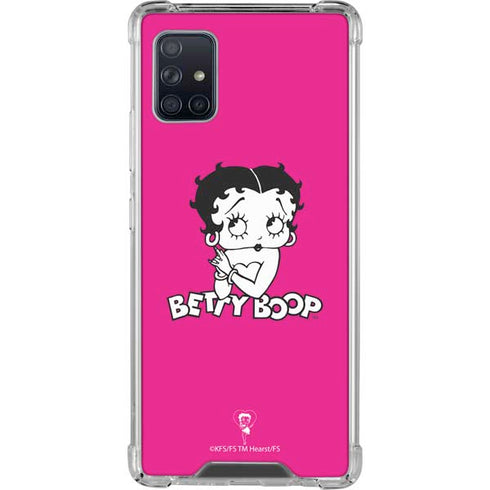 Betty Boop Pink Background Galaxy A51 5G Clear Case