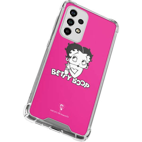 Betty Boop Pink Background Galaxy A53 5G Clear Case