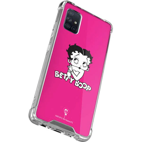 Betty Boop Pink Background Galaxy A71 5G Clear Case