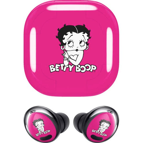 Betty Boop Pink Background Galaxy Buds Pro Skin