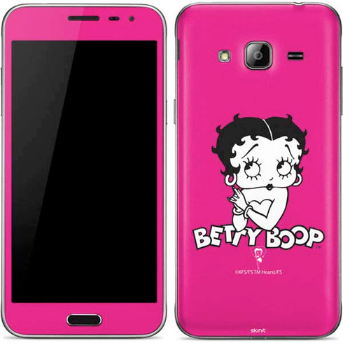 Betty Boop Pink Background Galaxy J3 Skin