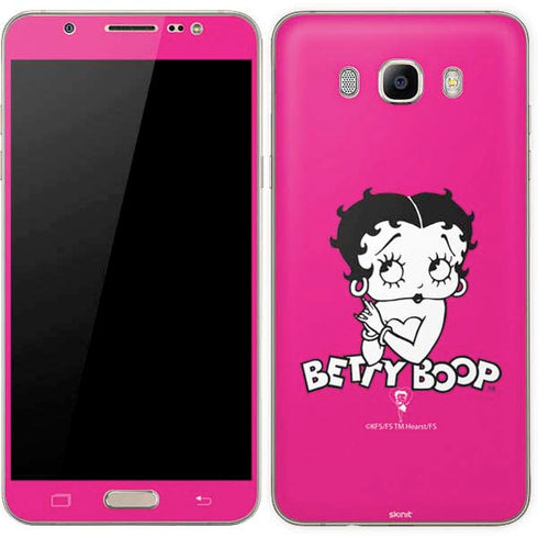 Betty Boop Pink Background Galaxy J7 Skin