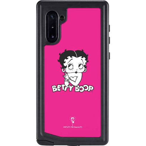 Betty Boop Pink Background Galaxy Note 10 Waterproof Case