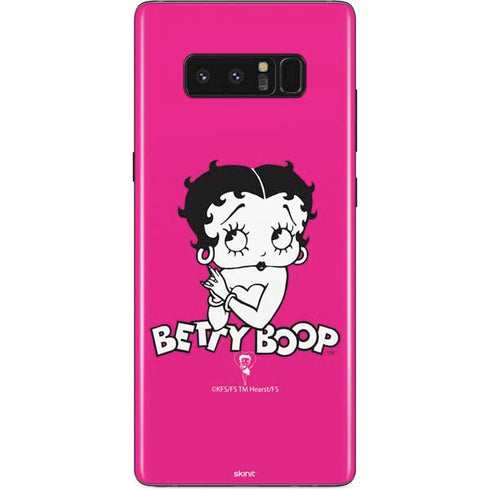 Betty Boop Pink Background Galaxy Note 8 Skin