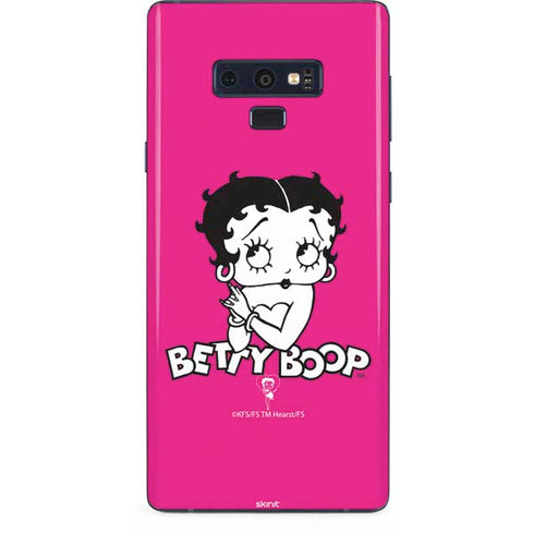 Betty Boop Pink Background Galaxy Note 9 Skin