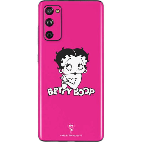 Betty Boop Pink Background Galaxy S20 Fan Edition Skin