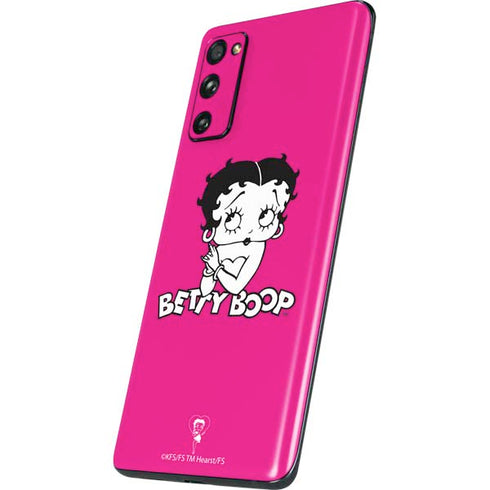 Betty Boop Pink Background Galaxy S20 Fan Edition Skin