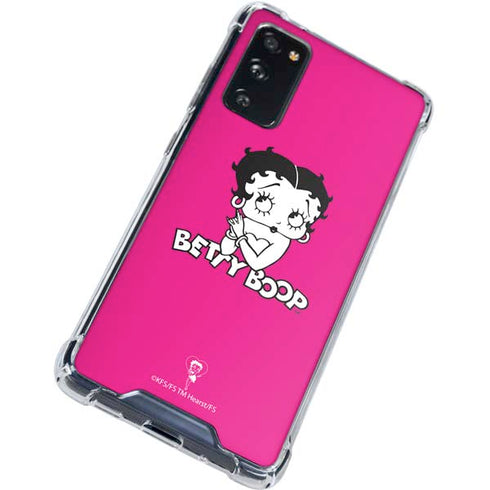 Betty Boop Pink Background Galaxy S20 FE Clear Case