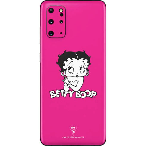 Betty Boop Pink Background Galaxy S20 Plus Skin