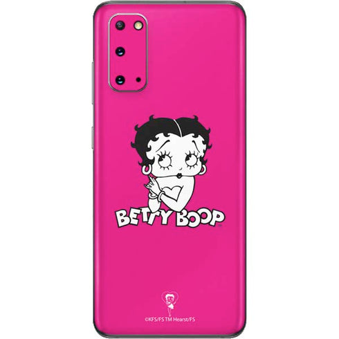 Betty Boop Pink Background Galaxy S20 Skin