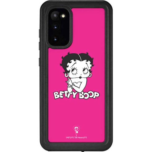 Betty Boop Pink Background Galaxy S20 Waterproof Case