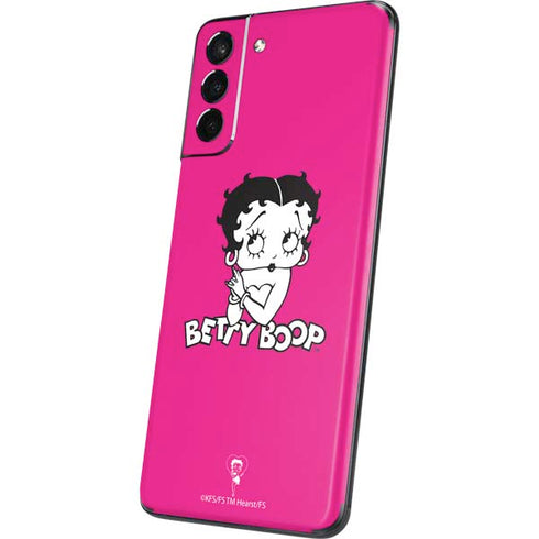 Betty Boop Pink Background Galaxy S21 5G Skin