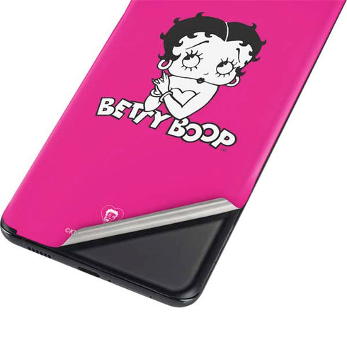 Betty Boop Pink Background Galaxy S21 5G Skin