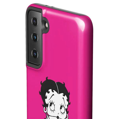 Betty Boop Pink Background Galaxy S21 FE Pro Case