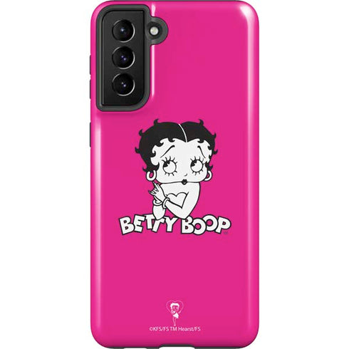 Betty Boop Pink Background Galaxy S21 Plus 5G Pro Case