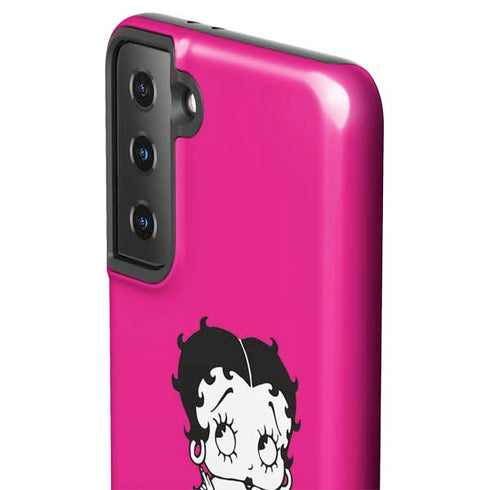 Betty Boop Pink Background Galaxy S21 Plus 5G Pro Case