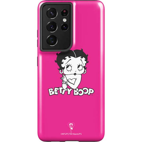 Betty Boop Pink Background Galaxy S21 Ultra 5G Pro Case