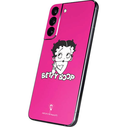 Betty Boop Pink Background Galaxy S22 Plus Skin