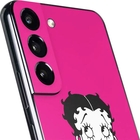 Betty Boop Pink Background Galaxy S22 Plus Skin