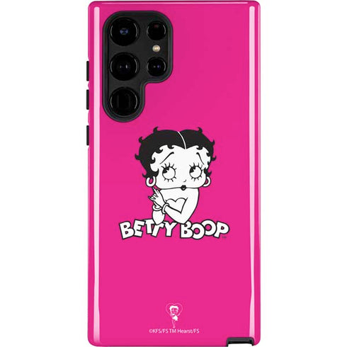 Betty Boop Pink Background Galaxy S22 Ultra Pro Case