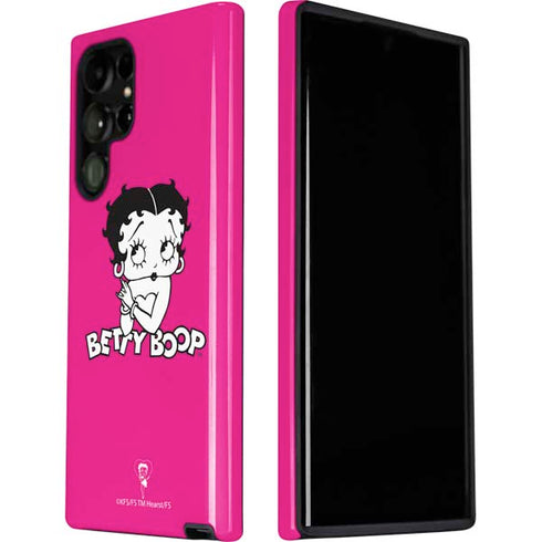Betty Boop Pink Background Galaxy S22 Ultra Pro Case
