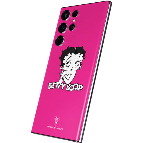Betty Boop Pink Background Galaxy S22 Ultra Skin