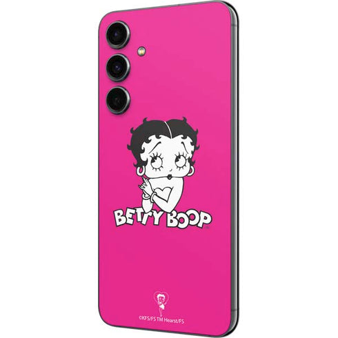 Betty Boop Pink Background Galaxy S23 FE Skin