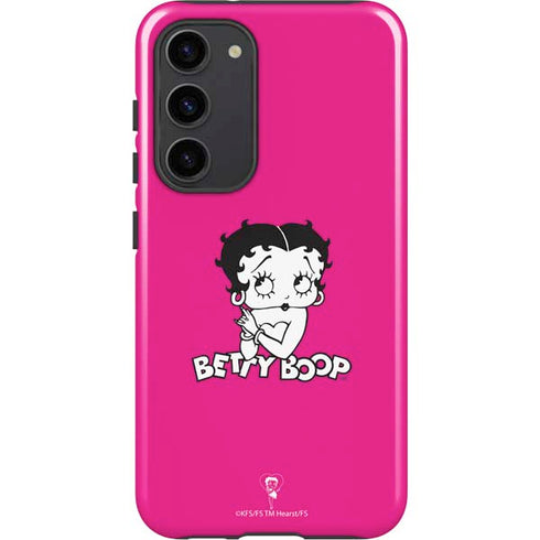 Betty Boop Pink Background Galaxy S23 Plus Pro Case