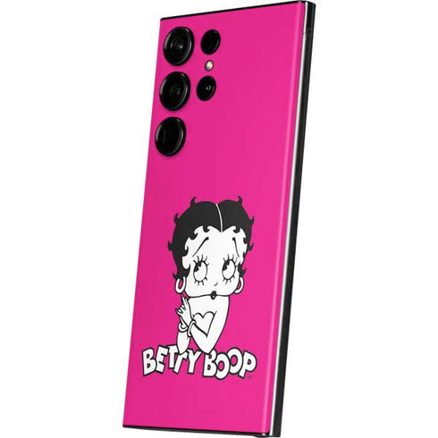 Betty Boop Pink Background Galaxy S23 Ultra Skin