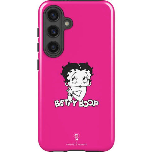 Betty Boop Pink Background Galaxy S24 Plus Impact Case
