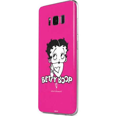 Betty Boop Pink Background Galaxy S8 Skin