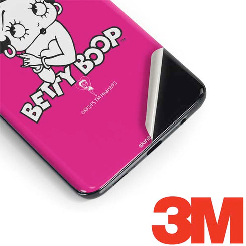 Betty Boop Pink Background Galaxy S9 Plus Skin