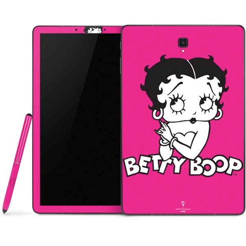 Betty Boop Pink Background Samsung Galaxy Tab Skin